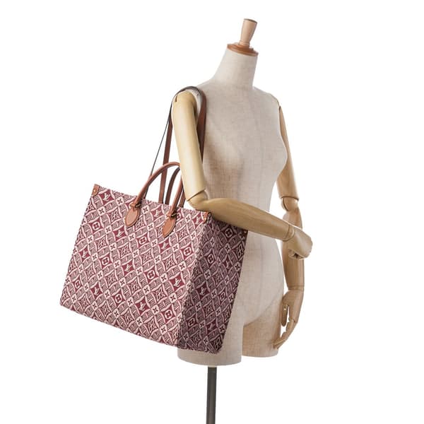 Pre-owned Louis Vuitton Monogram Since 1854 Onthego GM Red