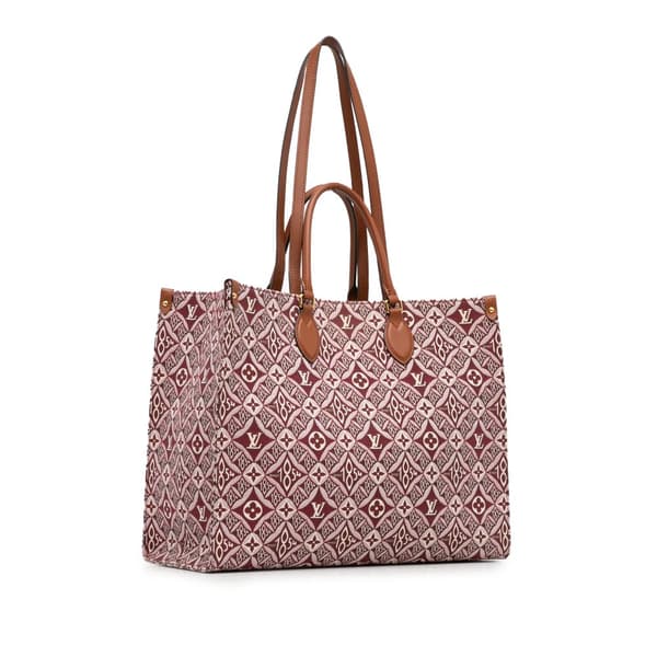 Pre-owned Louis Vuitton Monogram Since 1854 Onthego GM Red