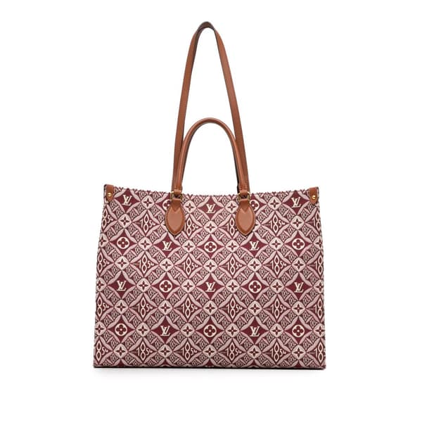 Pre-owned Louis Vuitton Monogram Since 1854 Onthego GM Red