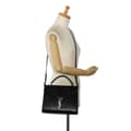 Miniatyrbillede 10 af 10: Pre-owned Saint Laurent Medium Crocodile Embossed Cassandra Top Handle Bag Black
