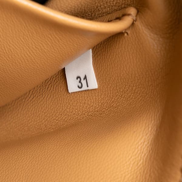 Pre-owned Prada Shearling and Leather Arqué Satchel Brown