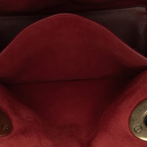 Pre-owned Dior Medium Lambskin Cannage Studded Supple Lady Dior Red