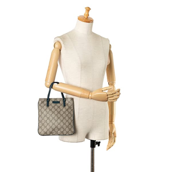 Pre-owned Gucci Mini GG Supreme Handbag Brown