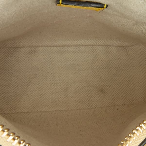 Pre-owned LOEWE Mini Puzzle Rugby Stripe Satchel Yellow