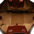 Miniatyrbild 5 av 10: Pre-owned LOEWE Small Leather and Raffia Hammock Bag Brown