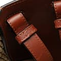 Miniatyrbild 10 av 10: Pre-owned LOEWE Small Leather and Raffia Hammock Bag Brown