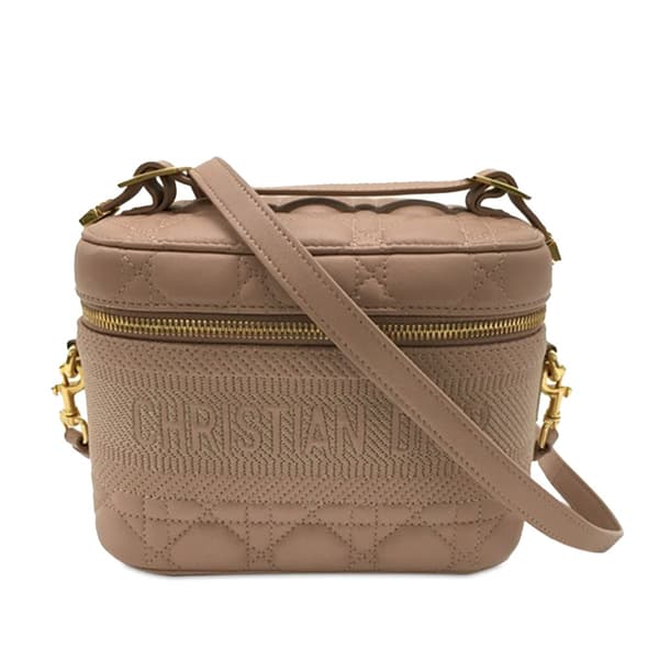 Pre-owned Dior Small DiorTravel Vanity Bag Brown