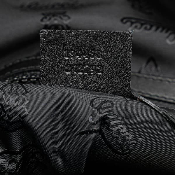 Pre-owned Gucci Web Coated Canvas Satchel Black