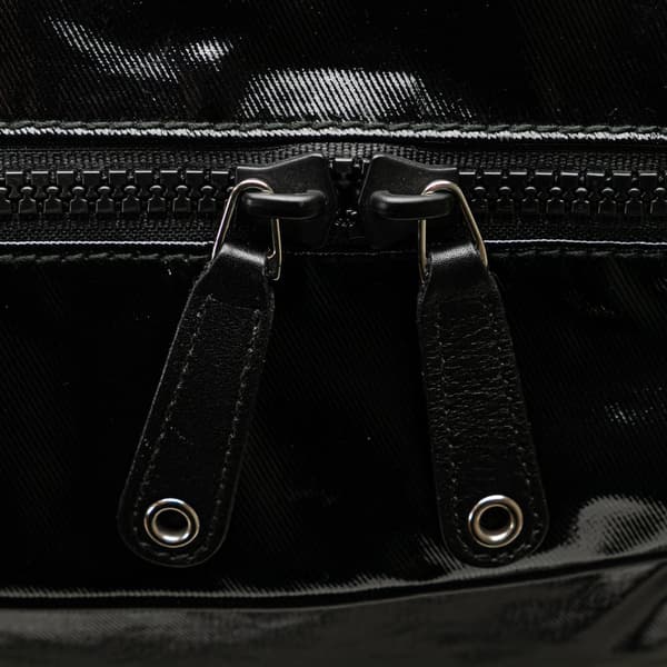 Pre-owned Gucci Web Coated Canvas Satchel Black