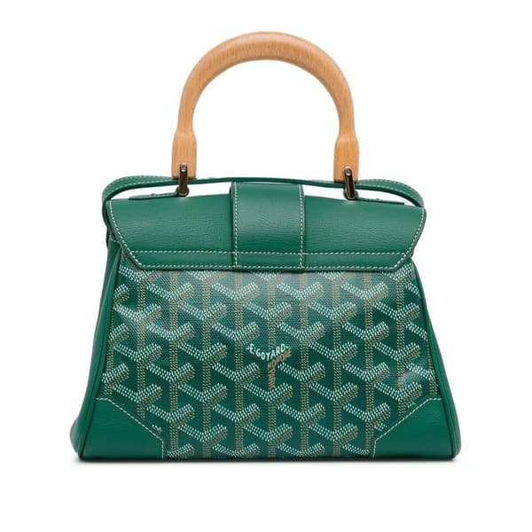 Pre-owned Goyard Mini Goyardine Saigon Souple Green