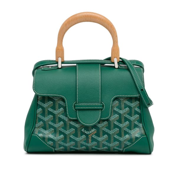 Pre-owned Goyard Mini Goyardine Saigon Souple Green