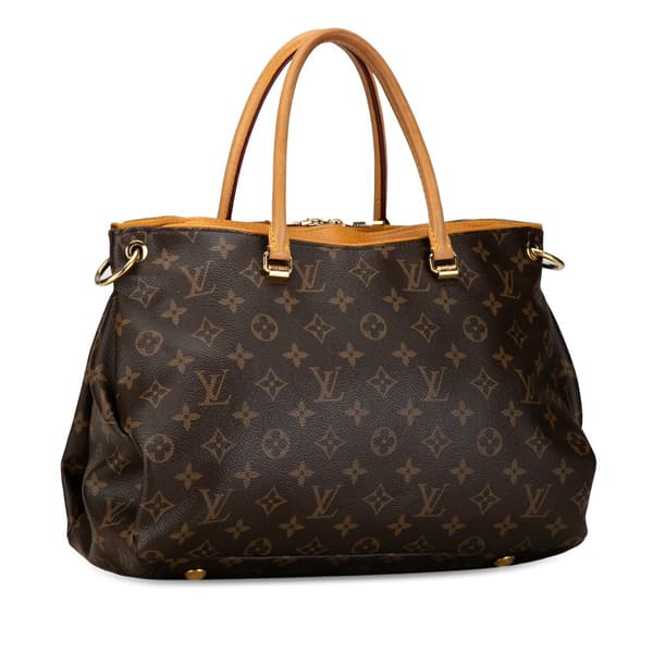Pre-owned Louis Vuitton Monogram Pallas MM Brown