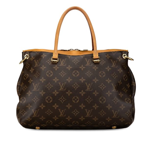 Pre-owned Louis Vuitton Monogram Pallas MM Brown