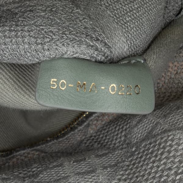 Pre-owned Dior Medium Canvas Cannage Lady D Lite Gray