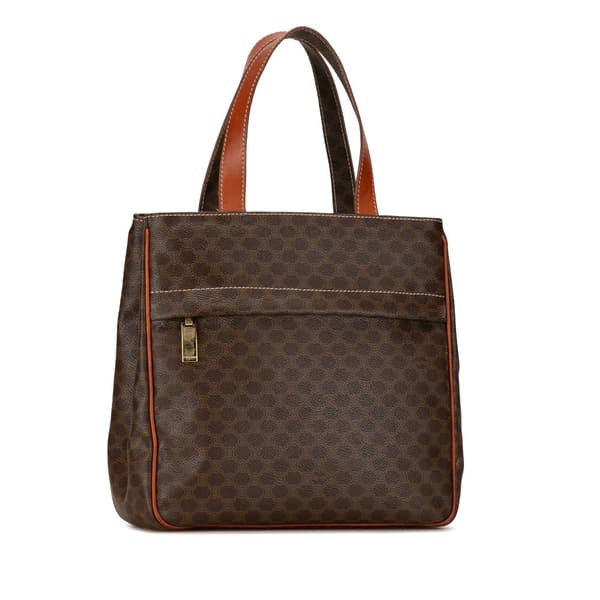 Pre-owned Celine Macadam Handbag Brown
