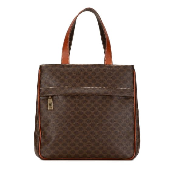 Pre-owned Celine Macadam Handbag Brown