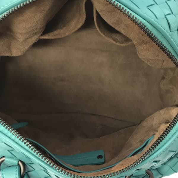 Pre-owned Bottega Veneta Intrecciato Satchel Blue