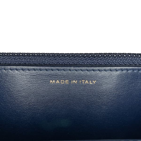 Pre-owned Chanel Tweed 19 Wallet On Chain Blue