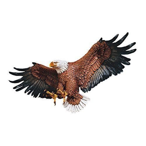 Design Toscano Väggskulptur av den amerikanska örnen Frihetens stolthet Flerfärgad 21,5 x 78,5 x 30,5 cm - DB43006