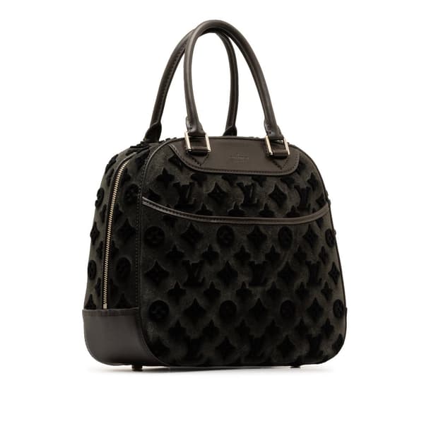 Pre-owned Louis Vuitton Monogram Tuffetage Deauville Cube Black