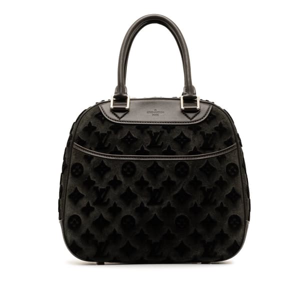 Pre-owned Louis Vuitton Monogram Tuffetage Deauville Cube Black