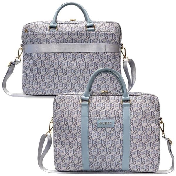 Guess GCube Stripes Laptop Bag 16 - Blå