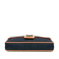 Miniatyrbillede 4 af 10: Pre-owned Fendi Large Denim Baguette Satchel Blue