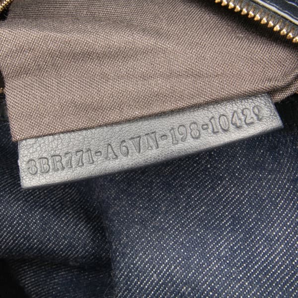 Pre-owned Fendi Large Denim Baguette Satchel Blue