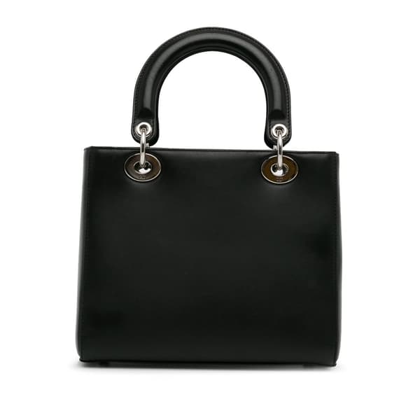 Pre-owned Dior Medium Calfskin Pockets Lady Dior Black