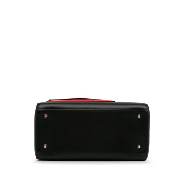 Pre-owned Dior Medium Calfskin Pockets Lady Dior Black