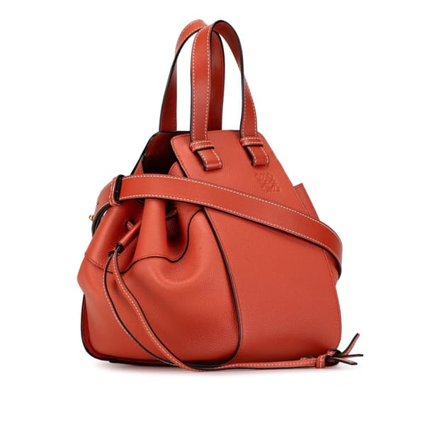 Pre-owned LOEWE Small Leather Hammock Satchel Orange