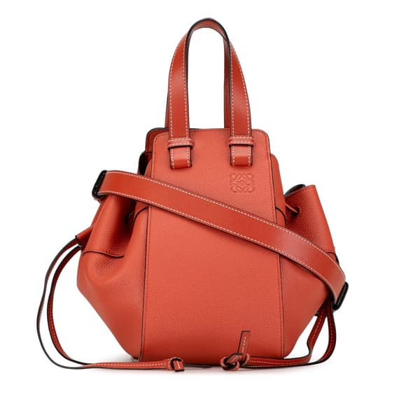Pre-owned LOEWE Small Leather Hammock Satchel Orange