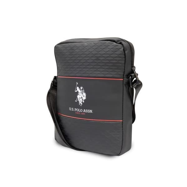 10'' axelväska Middle Stripe U.S. Polo Model Black