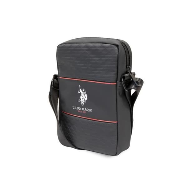 8'' axelväska Model Middle Stripe U.S. Polo Black