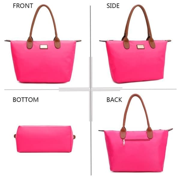 La Balade Cabas handväska storlek L Gallantry Fuchsia - Rosa - Syntet - Dragkedja - Slät - Blandat