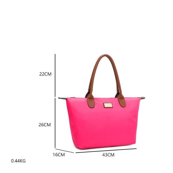 La Balade Cabas handväska storlek L Gallantry Fuchsia - Rosa - Syntet - Dragkedja - Slät - Blandat