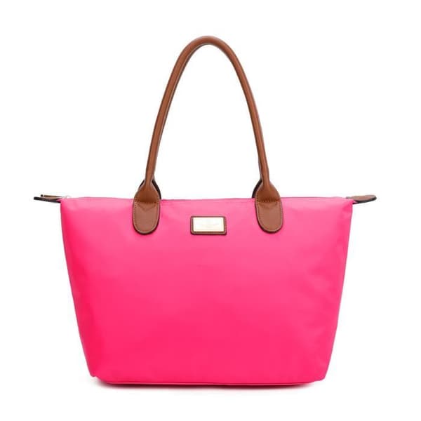 La Balade Cabas handväska storlek L Gallantry Fuchsia - Rosa - Syntet - Dragkedja - Slät - Blandat