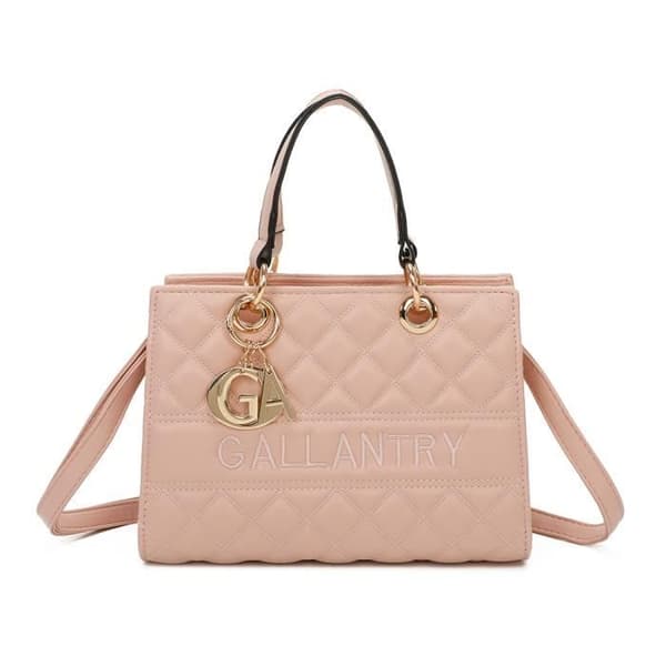 Handväska - GALLANTRY - La Matelassé Shiny - Rosa - Syntet - Dragkedja - Quiltad