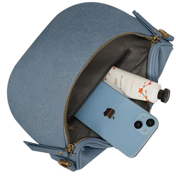 Sac Banane - GALLANTRY - Luna - Tyg - Blå - Axelrem - Med dragkedja