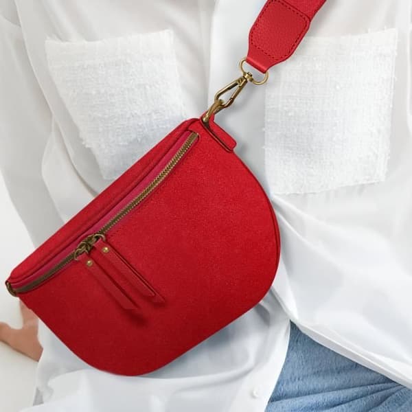 Sac Banane - GALLANTRY - Luna - Syntetiskt tyg - Rosa - Bärrem med dragkedja