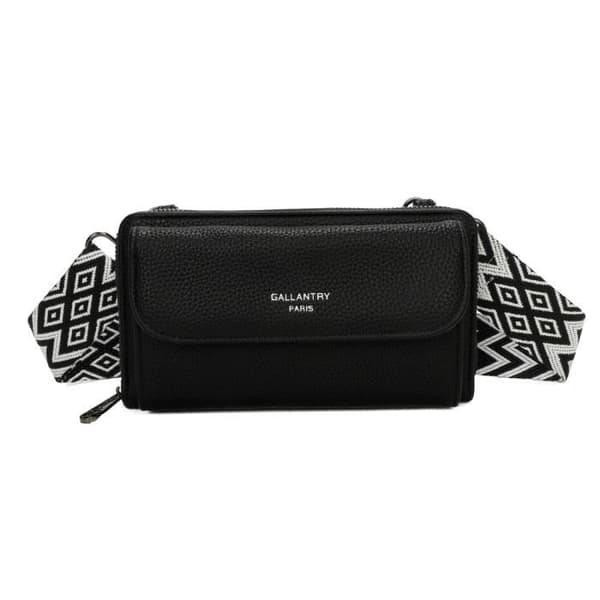 Söt Gallantry Black Leather Wallet Axelväska - GALLANTRY - Mjuk - Handväska lås