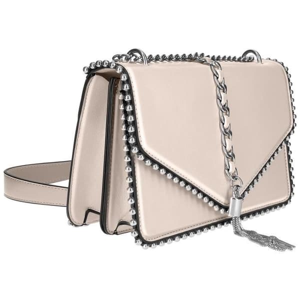 Trendig handväska med metallkedjehandtag Gallantry Beige