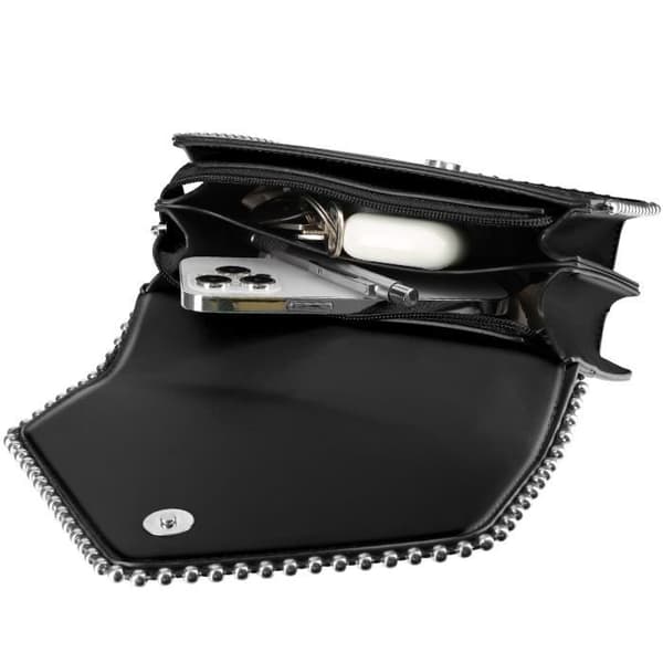 Trendig handväska med metallkedjehandtag Gallantry Black