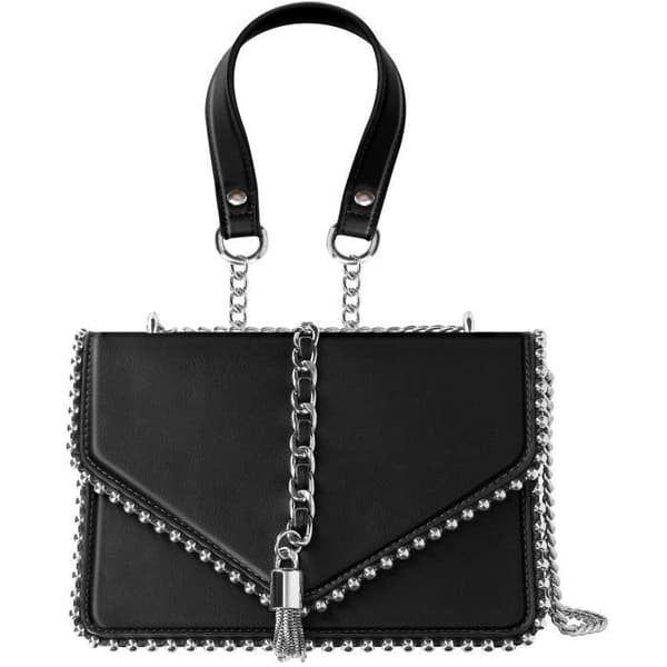 Trendig handväska med metallkedjehandtag Gallantry Black