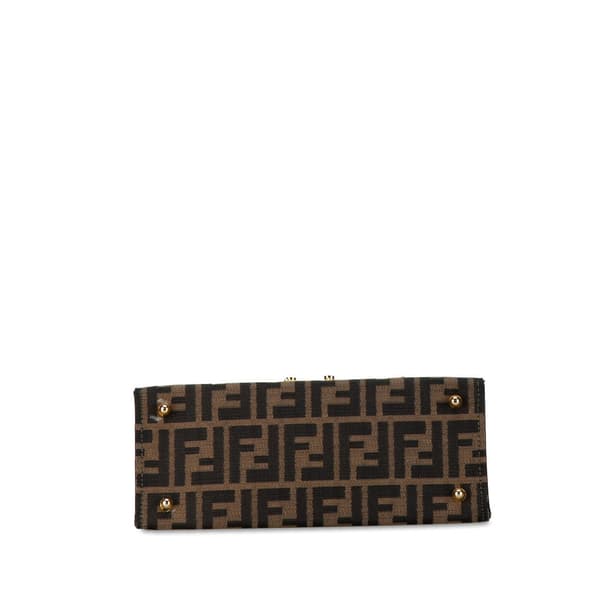 Pre-owned Fendi Zucca Canvas Front Pocket Tote Brown