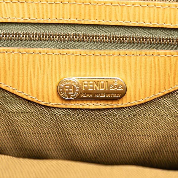 Pre-owned Fendi Zucca Canvas Front Pocket Tote Brown