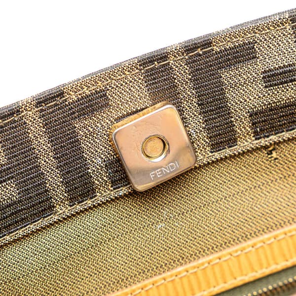 Pre-owned Fendi Zucca Canvas Front Pocket Tote Brown