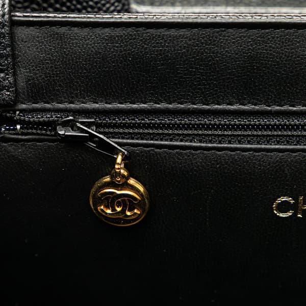 Pre-owned Chanel CC Caviar Vanity Case Black