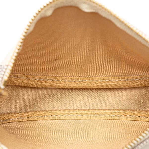 Pre-owned Louis Vuitton Damier Azur Mini Pochette Accessoires White