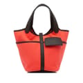 Miniatyrbillede 3 af 10: Pre-owned Hermès Toile Goeland and Swift Cargo Picotin Lock 18 Pink